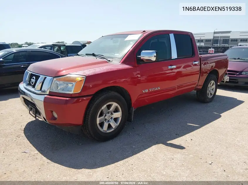 2014 Nissan Titan Sv VIN: 1N6BA0EDXEN519338 Lot: 45550750