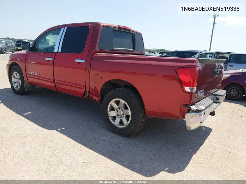 2014 Nissan Titan Sv VIN: 1N6BA0EDXEN519338 Lot: 45550750