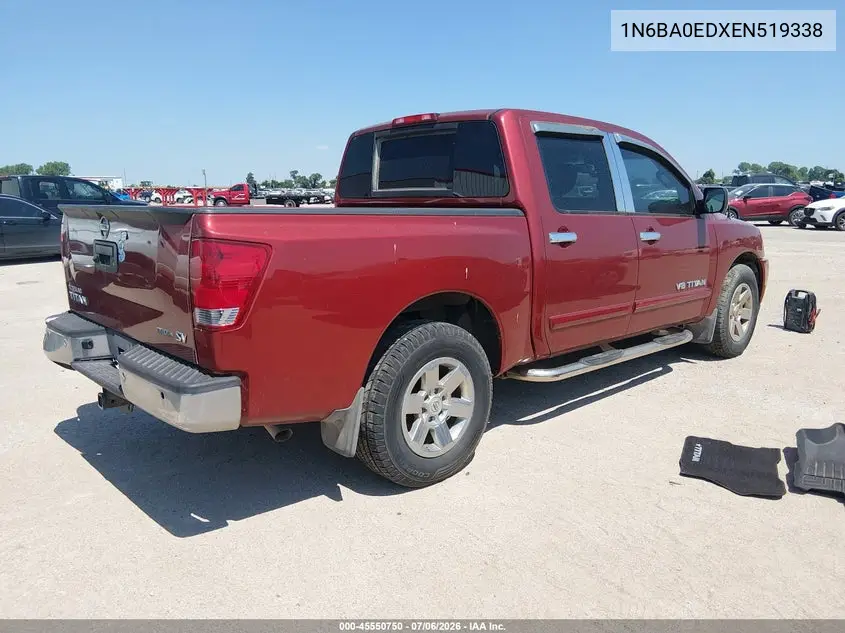 2014 Nissan Titan Sv VIN: 1N6BA0EDXEN519338 Lot: 45550750