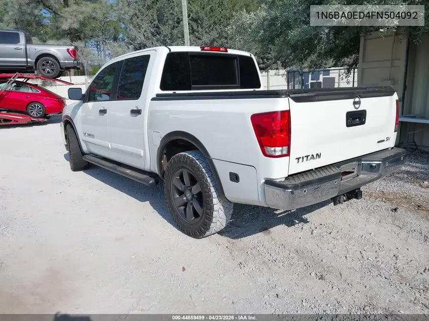 1N6BA0ED4FN504092 2015 Nissan Titan Sv