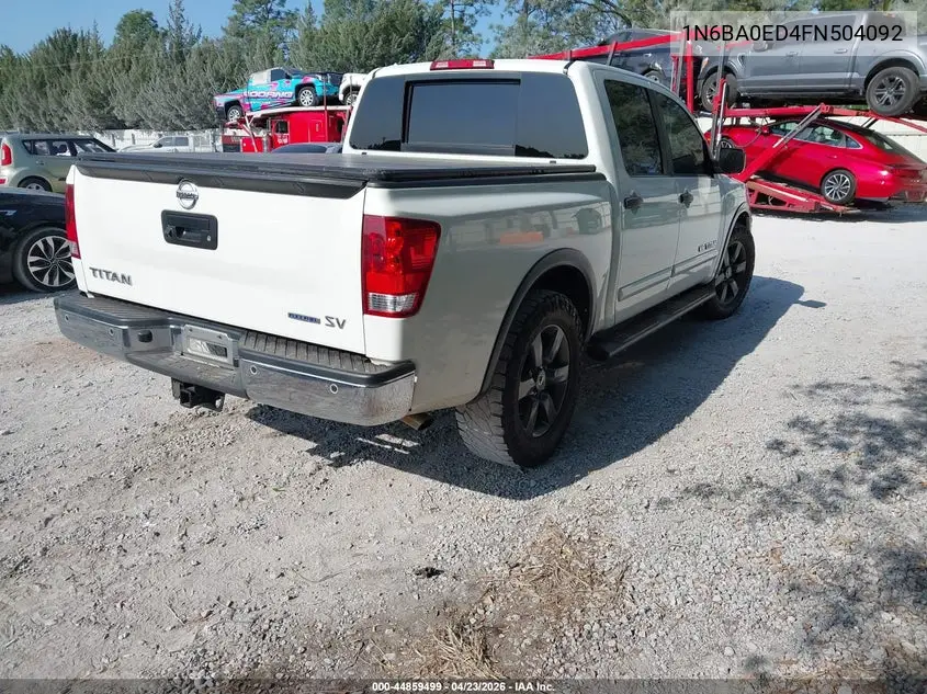 1N6BA0ED4FN504092 2015 Nissan Titan Sv