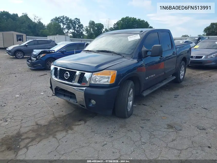 2015 Nissan Titan Sv VIN: 1N6BA0ED6FN513991 Lot: 45534431