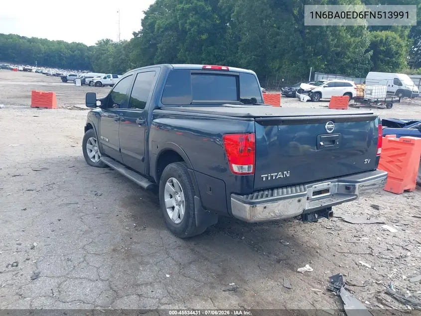 2015 Nissan Titan Sv VIN: 1N6BA0ED6FN513991 Lot: 45534431