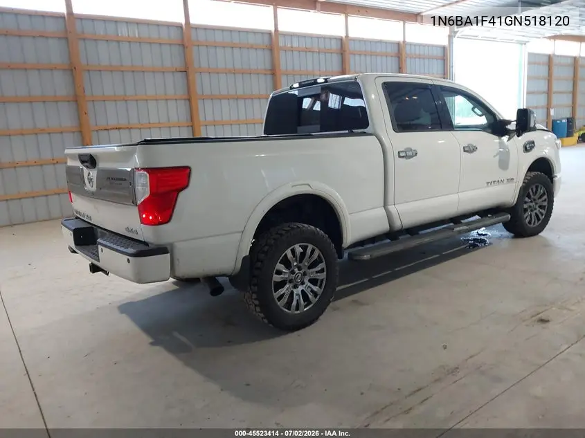 2016 Nissan Titan Xd Platinum Reserve Diesel VIN: 1N6BA1F41GN518120 Lot: 45523414