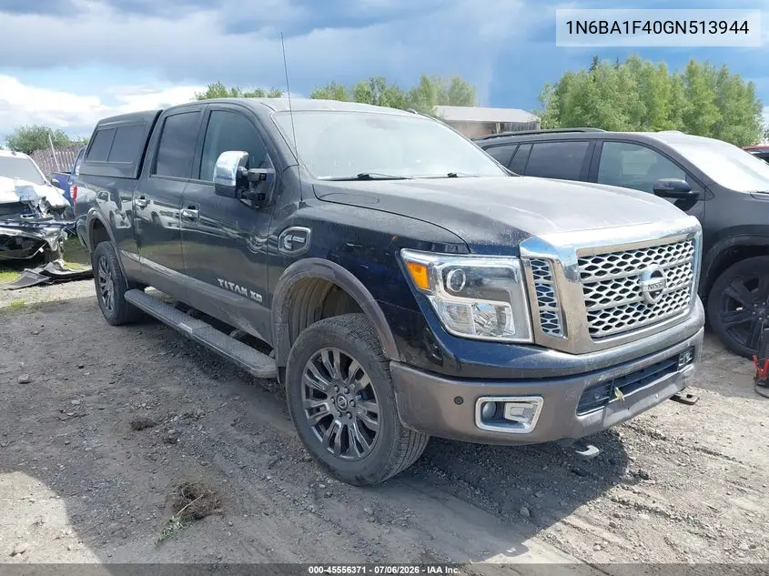 2016 Nissan Titan Xd Platinum Reserve Diesel VIN: 1N6BA1F40GN513944 Lot: 45556371
