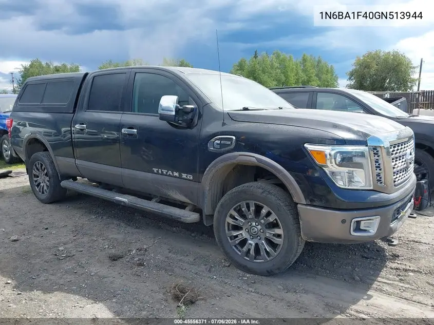 2016 Nissan Titan Xd Platinum Reserve Diesel VIN: 1N6BA1F40GN513944 Lot: 45556371