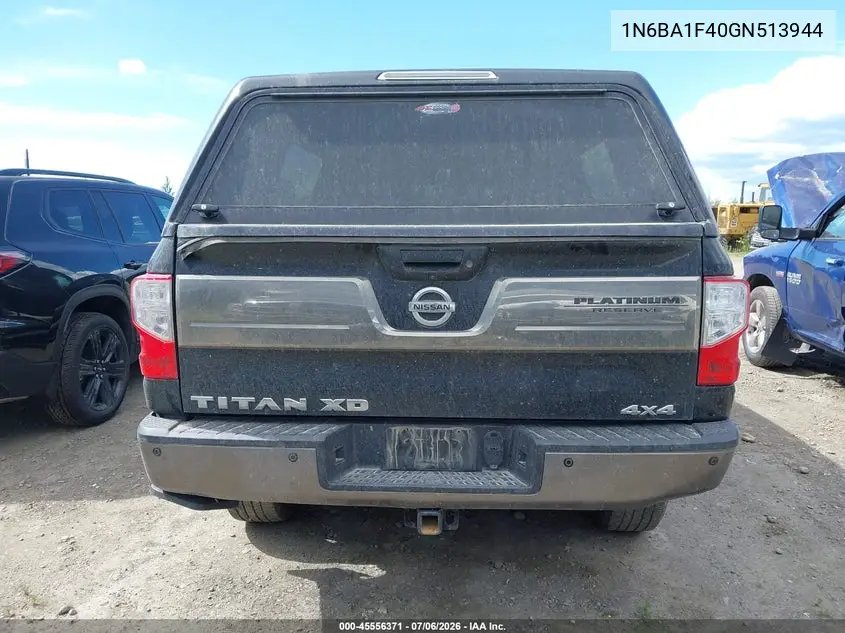 2016 Nissan Titan Xd Platinum Reserve Diesel VIN: 1N6BA1F40GN513944 Lot: 45556371