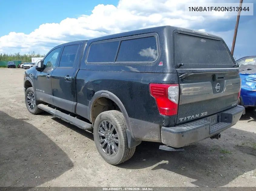 2016 Nissan Titan Xd Platinum Reserve Diesel VIN: 1N6BA1F40GN513944 Lot: 45556371