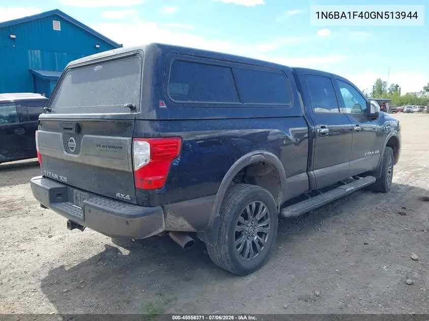 2016 Nissan Titan Xd Platinum Reserve Diesel VIN: 1N6BA1F40GN513944 Lot: 45556371