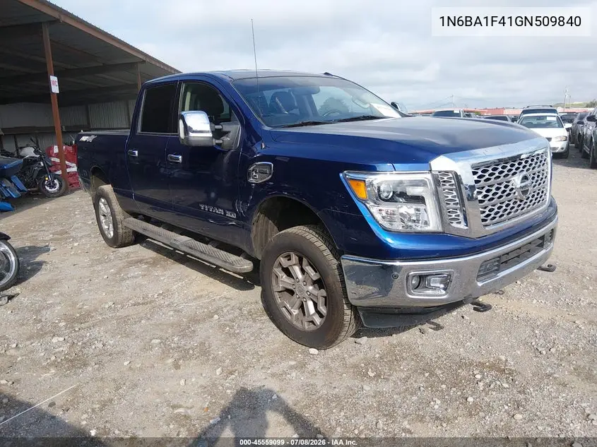 2016 Nissan Titan Xd Sl Diesel VIN: 1N6BA1F41GN509840 Lot: 45559099