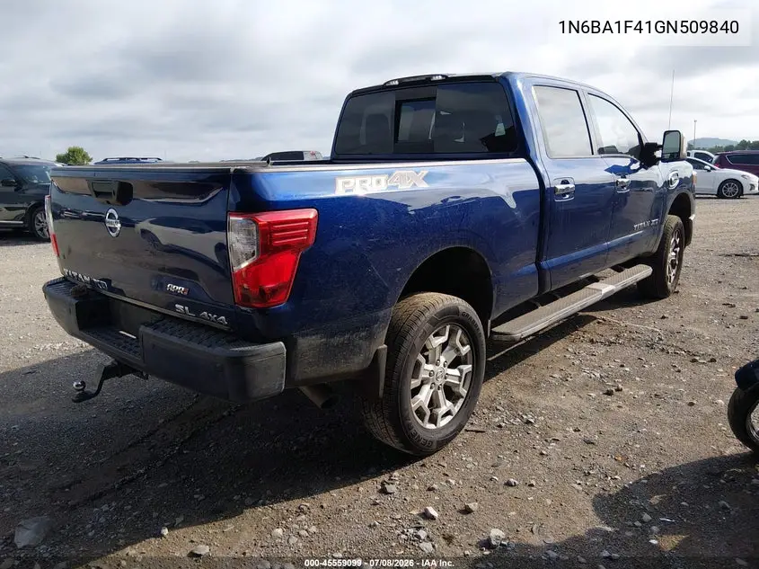 2016 Nissan Titan Xd Sl Diesel VIN: 1N6BA1F41GN509840 Lot: 45559099