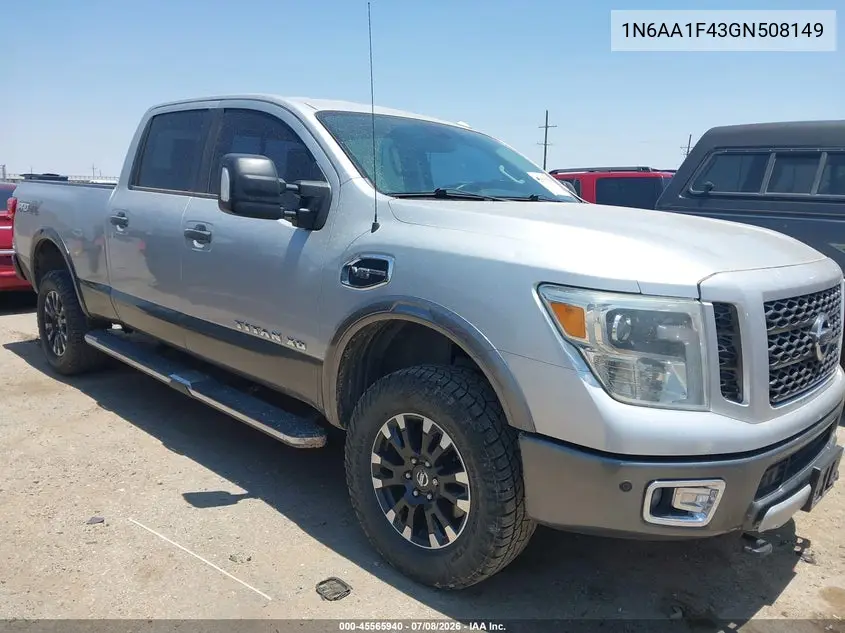 2016 Nissan Titan Xd Pro-4X Gas VIN: 1N6AA1F43GN508149 Lot: 45565940