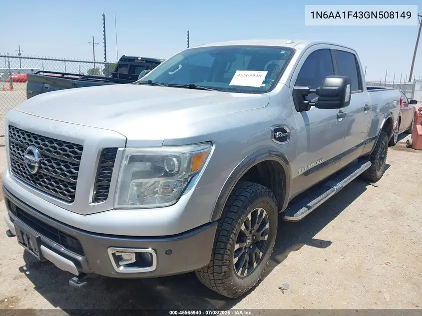 2016 Nissan Titan Xd Pro-4X Gas VIN: 1N6AA1F43GN508149 Lot: 45565940