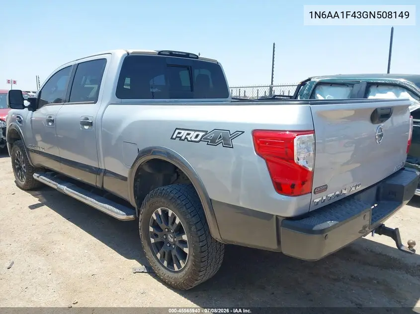 2016 Nissan Titan Xd Pro-4X Gas VIN: 1N6AA1F43GN508149 Lot: 45565940