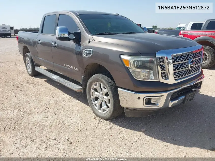 2016 Nissan Titan Xd Sl Diesel VIN: 1N6BA1F26GN512872 Lot: 45687274
