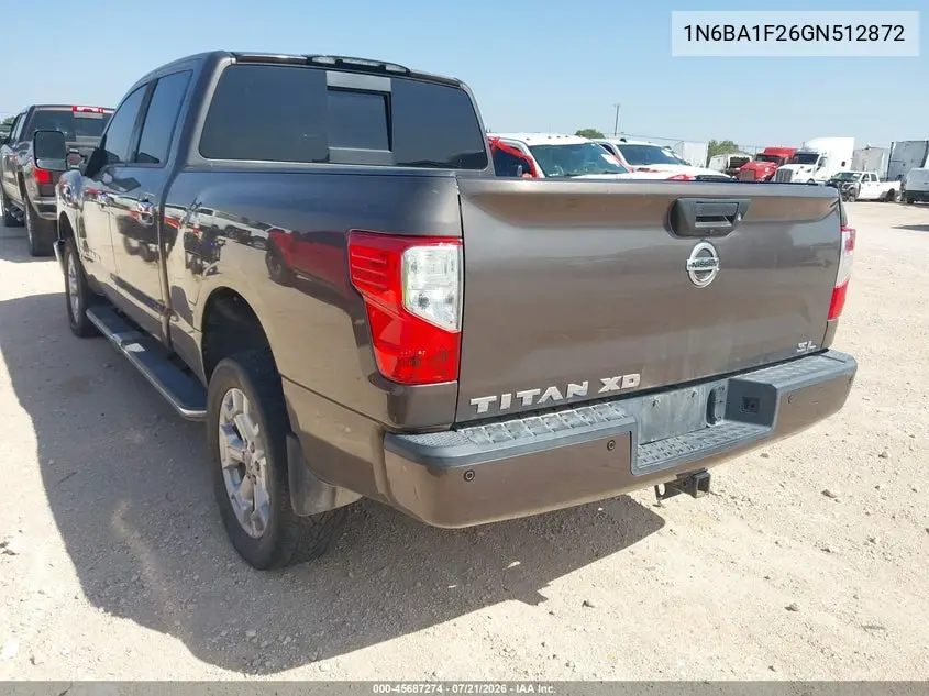 2016 Nissan Titan Xd Sl Diesel VIN: 1N6BA1F26GN512872 Lot: 45687274