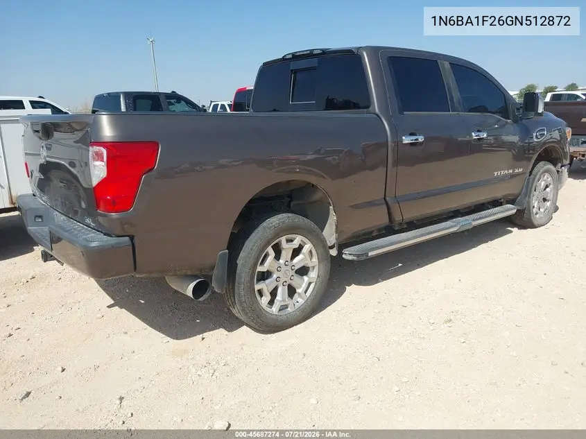 2016 Nissan Titan Xd Sl Diesel VIN: 1N6BA1F26GN512872 Lot: 45687274