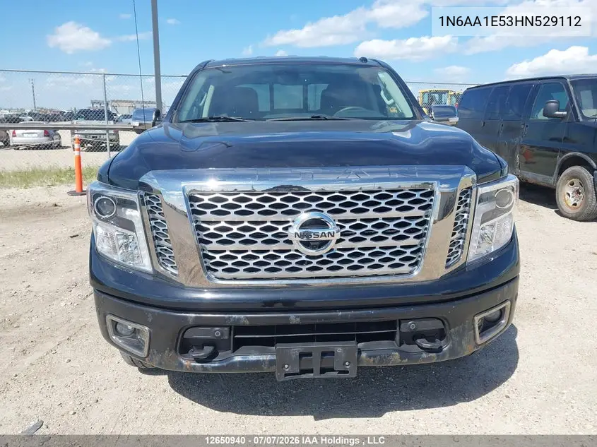 2017 Nissan Titan Sv/Sl/Pro-4X/Plat Res VIN: 1N6AA1E53HN529112 Lot: 12650940
