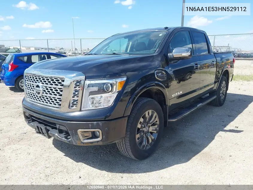 2017 Nissan Titan Sv/Sl/Pro-4X/Plat Res VIN: 1N6AA1E53HN529112 Lot: 12650940