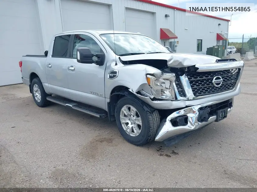 2017 Nissan Titan Sv VIN: 1N6AA1E51HN554865 Lot: 45267519