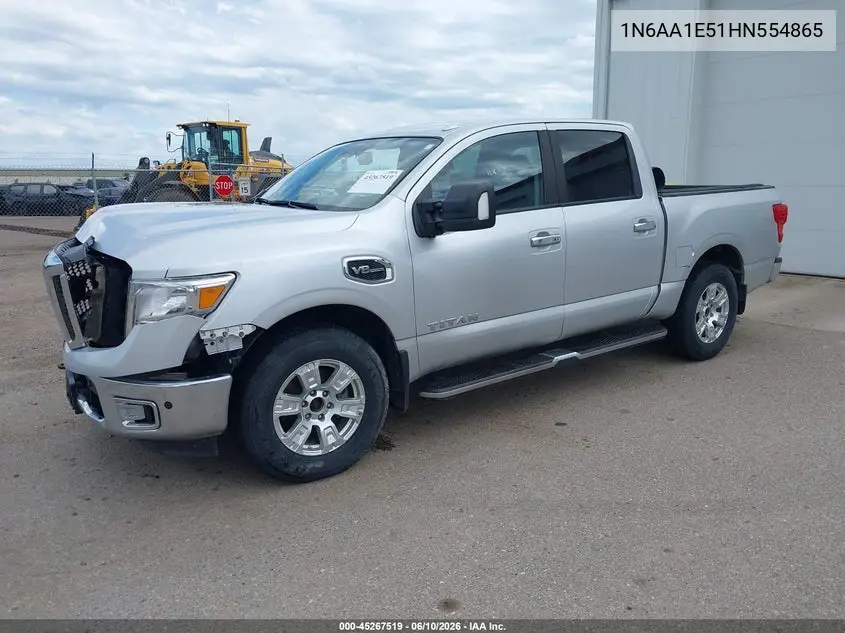 2017 Nissan Titan Sv VIN: 1N6AA1E51HN554865 Lot: 45267519