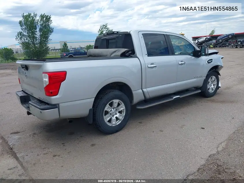2017 Nissan Titan Sv VIN: 1N6AA1E51HN554865 Lot: 45267519