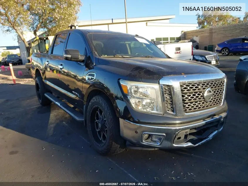 2017 Nissan Titan Sv VIN: 1N6AA1E60HN505052 Lot: 45552087
