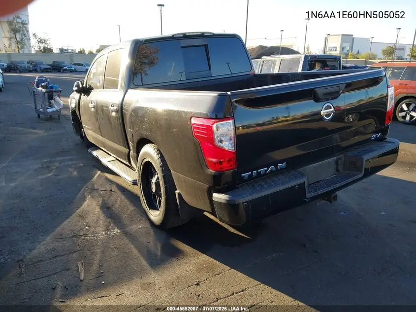 2017 Nissan Titan Sv VIN: 1N6AA1E60HN505052 Lot: 45552087