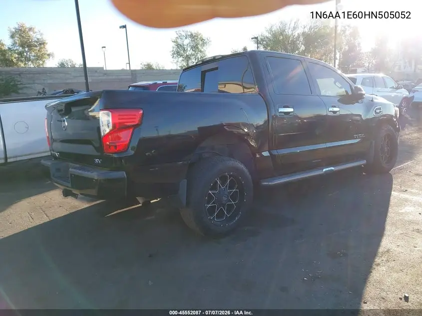2017 Nissan Titan Sv VIN: 1N6AA1E60HN505052 Lot: 45552087