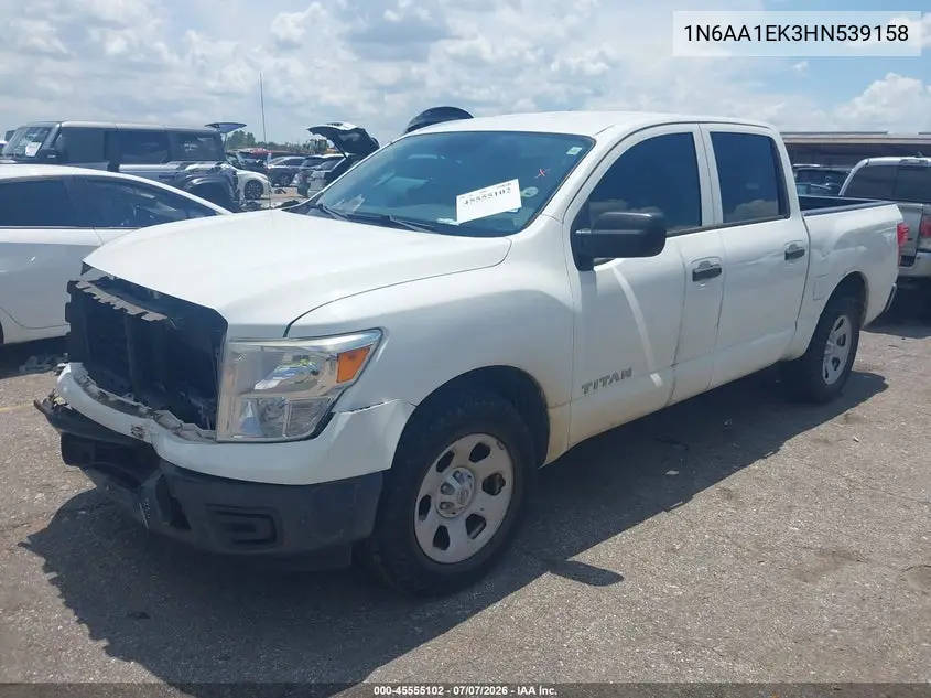 2017 Nissan Titan S VIN: 1N6AA1EK3HN539158 Lot: 45555102