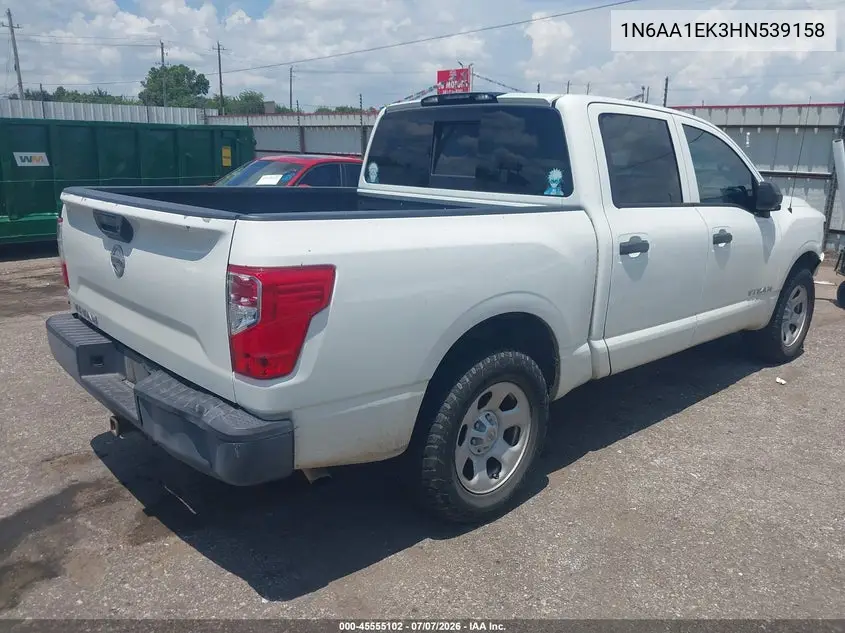 2017 Nissan Titan S VIN: 1N6AA1EK3HN539158 Lot: 45555102