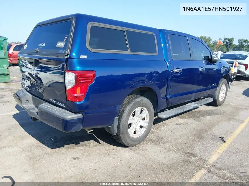 2017 Nissan Titan Sv VIN: 1N6AA1E57HN501927 Lot: 45563480
