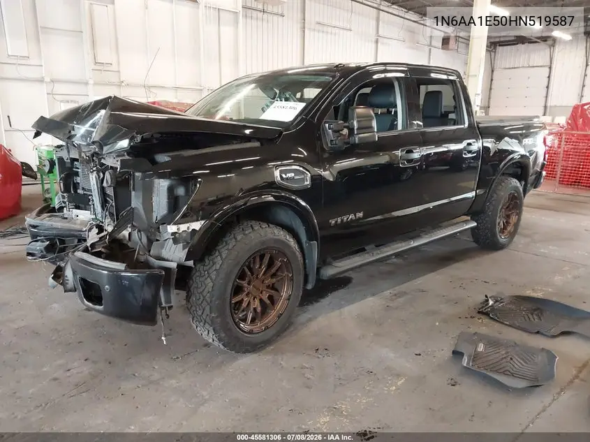 2017 Nissan Titan Platinum Reserve/Pro-4X/S/Sl/Sv VIN: 1N6AA1E50HN519587 Lot: 45581306