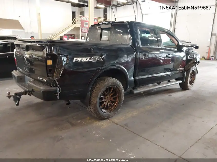 2017 Nissan Titan Platinum Reserve/Pro-4X/S/Sl/Sv VIN: 1N6AA1E50HN519587 Lot: 45581306