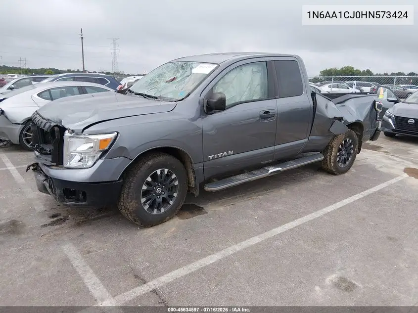 2017 Nissan Titan S VIN: 1N6AA1CJ0HN573424 Lot: 45634597