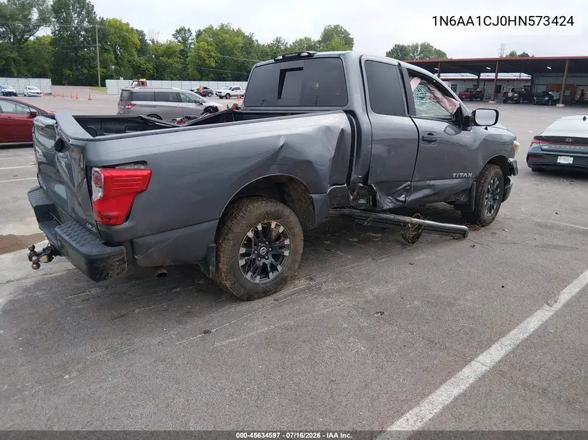 2017 Nissan Titan S VIN: 1N6AA1CJ0HN573424 Lot: 45634597