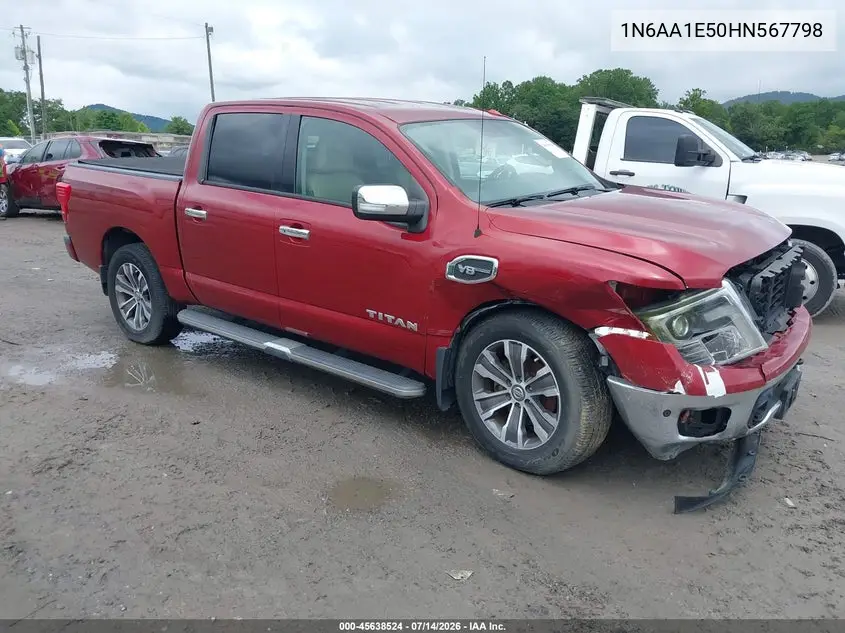 2017 Nissan Titan Sl VIN: 1N6AA1E50HN567798 Lot: 45638524