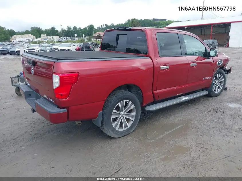 2017 Nissan Titan Sl VIN: 1N6AA1E50HN567798 Lot: 45638524