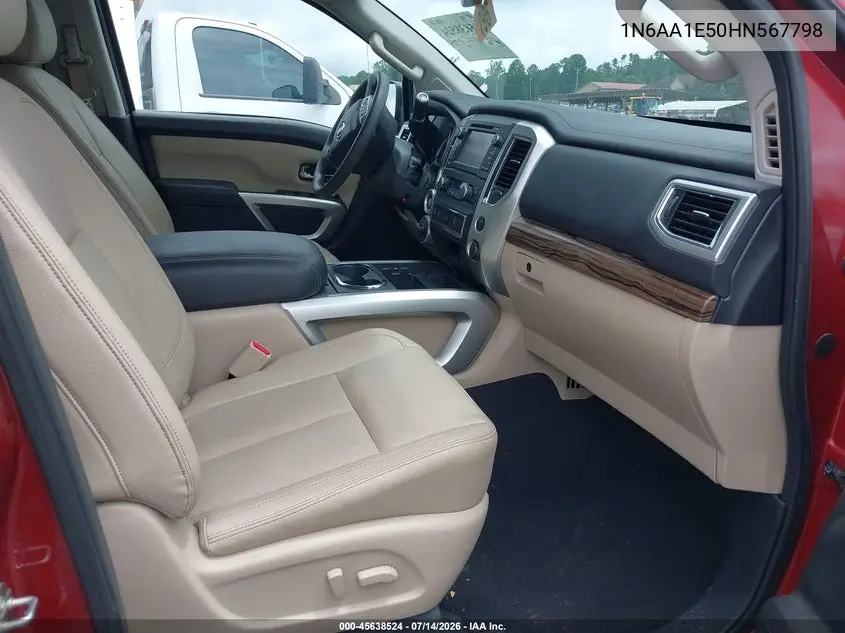 2017 Nissan Titan Sl VIN: 1N6AA1E50HN567798 Lot: 45638524