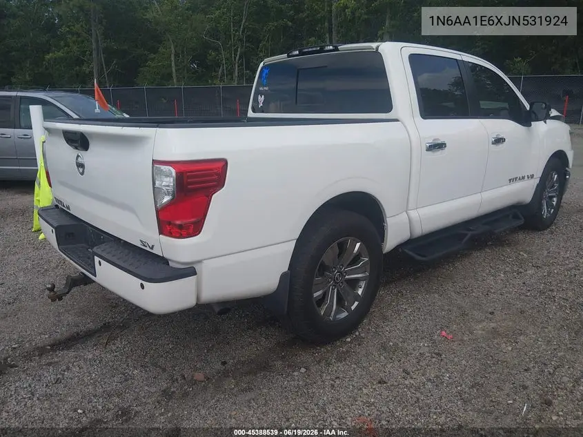 2018 Nissan Titan Sv VIN: 1N6AA1E6XJN531924 Lot: 45388539