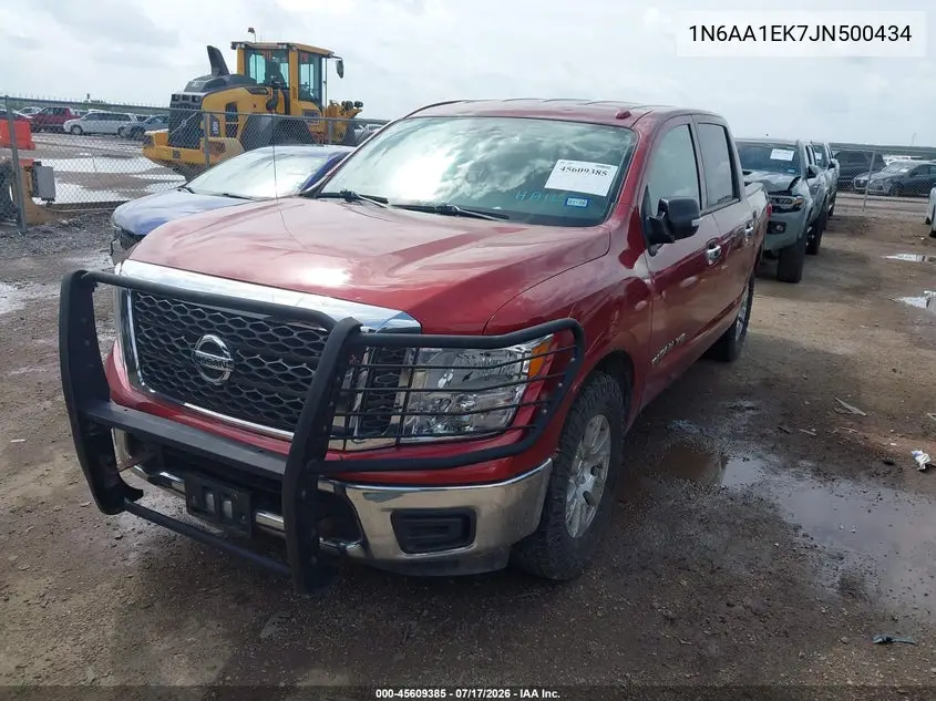 2018 Nissan Titan Sv VIN: 1N6AA1EK7JN500434 Lot: 45609385
