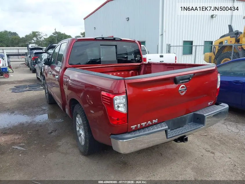 2018 Nissan Titan Sv VIN: 1N6AA1EK7JN500434 Lot: 45609385