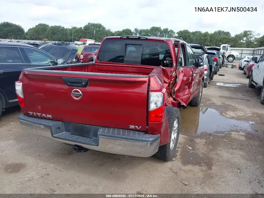 2018 Nissan Titan Sv VIN: 1N6AA1EK7JN500434 Lot: 45609385