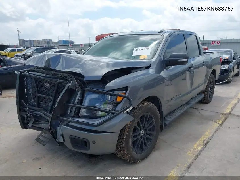 2019 Nissan Titan Sv VIN: 1N6AA1E57KN533767 Lot: 45236978