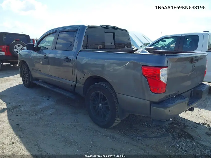 2019 Nissan Titan Sv VIN: 1N6AA1E69KN533195 Lot: 45340216
