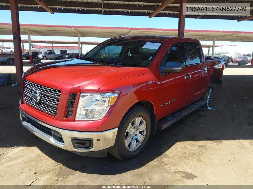 2019 Nissan Titan Sv VIN: 1N6AA1E67KN527749 Lot: 45535784