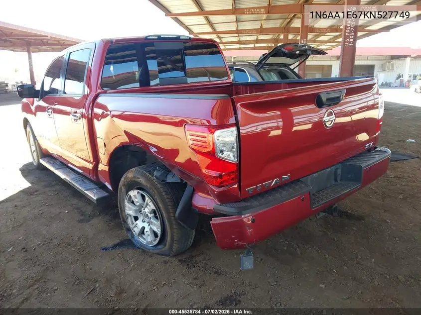 2019 Nissan Titan Sv VIN: 1N6AA1E67KN527749 Lot: 45535784