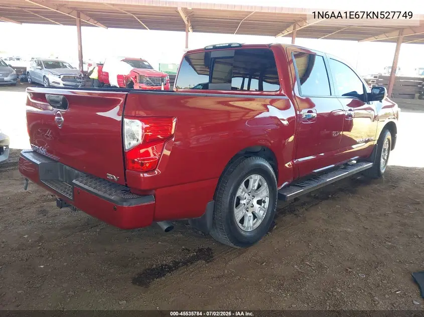 2019 Nissan Titan Sv VIN: 1N6AA1E67KN527749 Lot: 45535784
