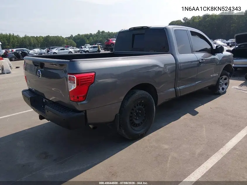2019 Nissan Titan S VIN: 1N6AA1CK8KN524343 Lot: 45544508