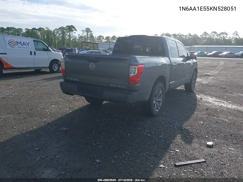 2019 Nissan Titan Sv VIN: 1N6AA1E55KN528051 Lot: 45602949